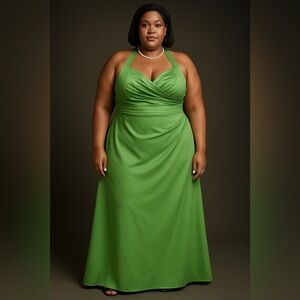 David’s Bridal sz 20 long green formal dress